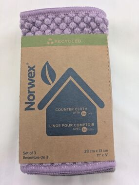 Norwex Lavender Counter Cloths - Set of 3